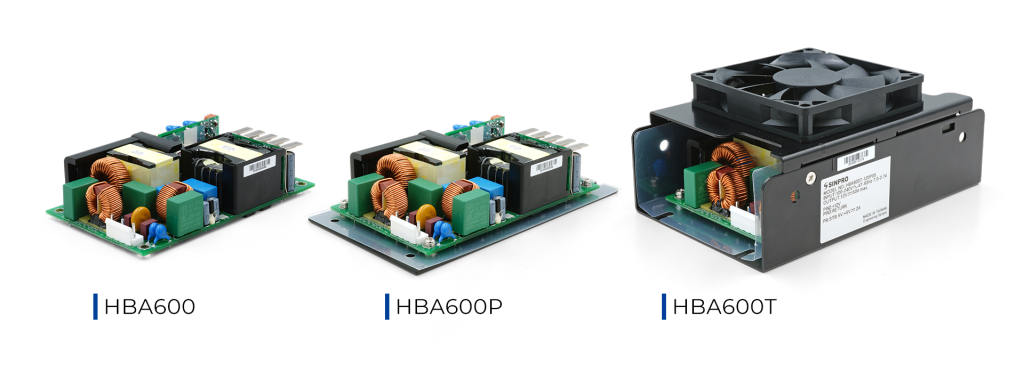 HBA600 series, 600W Medical & I.T.E. Open-Frame Switching Power Supplies