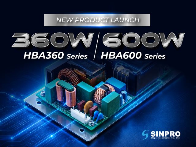 Sinpro HBA360 and HBA600 360W & 600W AC-DC Switching Power Supply
